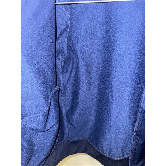 Adidas Boys Athletic Zip Up Track Jacket Navy White Stripe Size 8 MISSING-ZIPPER - Picture 3 of 7